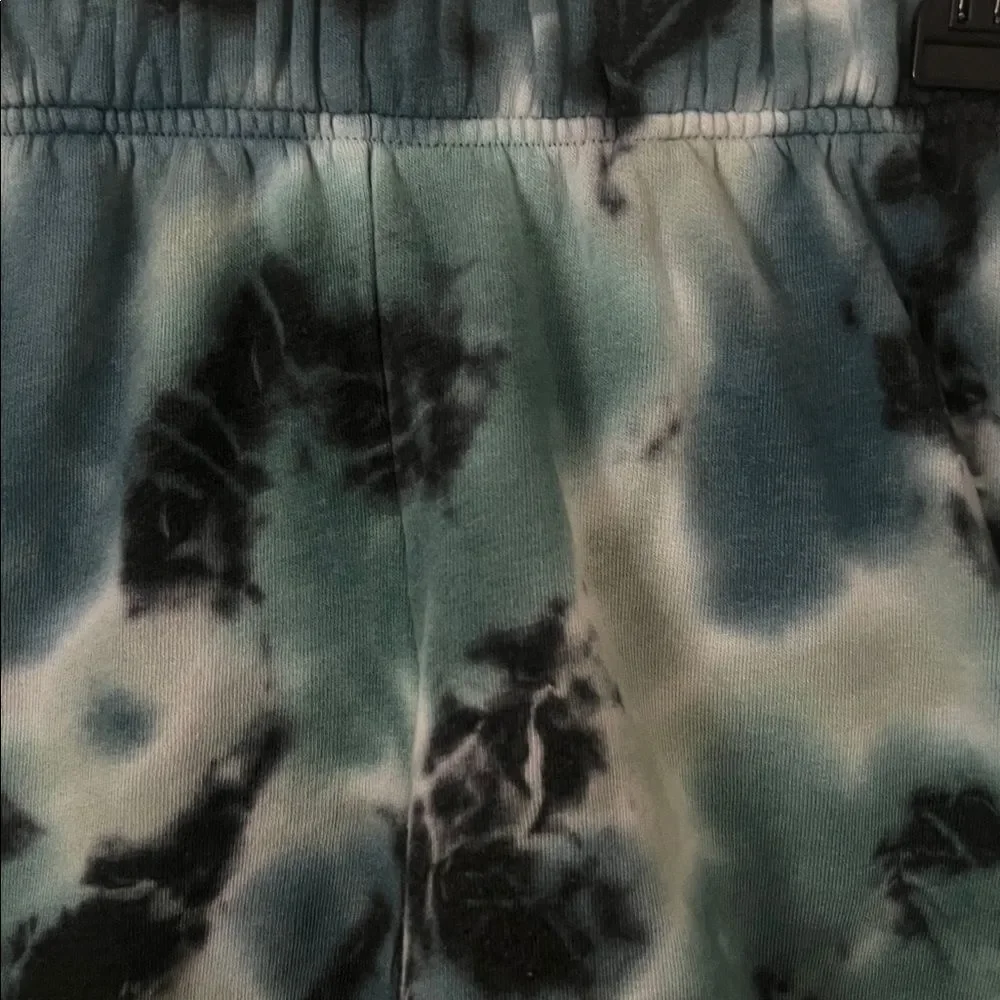 Victoria Secret Pink Blue/Black Varsity Tie Dye Shorts in Size M